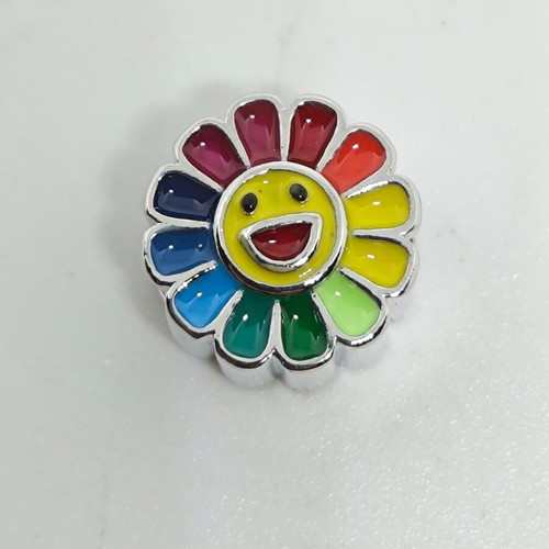 Rainbow Flower Sunshine Charm like new for bracelet with colorful enamel
