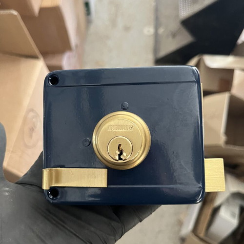 Domus Rim Lock with Left Strike Plate New