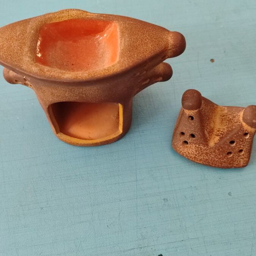 Ceramic Candle Holder with Aromatic Oil Reservoir new