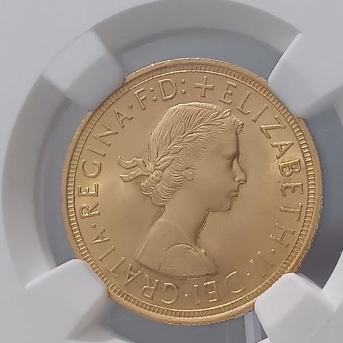 Χρυσή λίρα Αγγλίας 1957 MS64 NGC καινούργιο