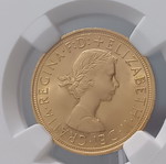 Χρυσή λίρα Αγγλίας 1957 MS64 NGC καινούργιο