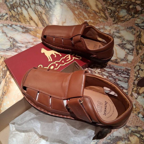Boxer men's leather sandals size 43, new, brown