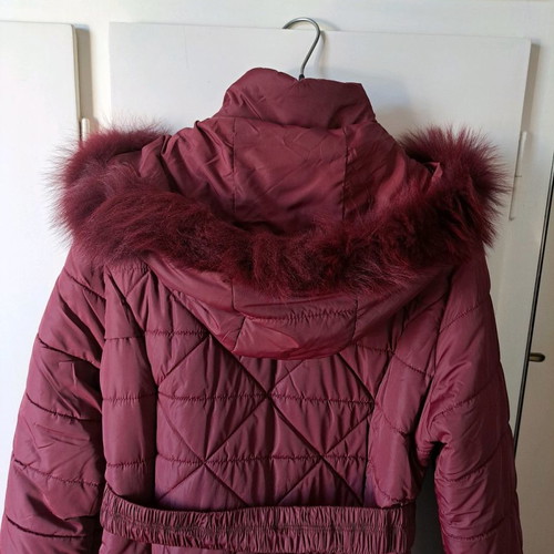 Long jacket used with hood red, size L