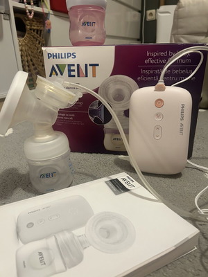 Μονό ηλεκτρικό θήλαστρο Philips Avent Natural Motion σαν καινούργιο με 2 μπιμπερό