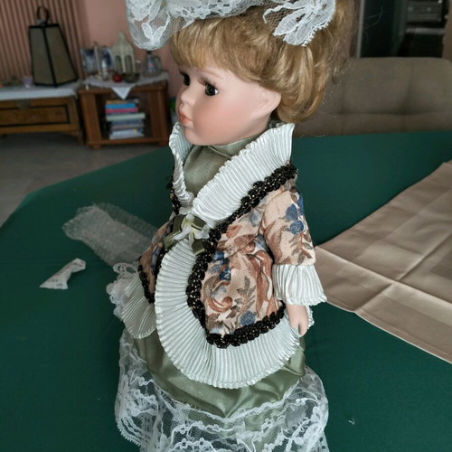 Vintage porcelain doll new in packaging