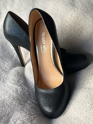 Dune London black heels like new, size 38