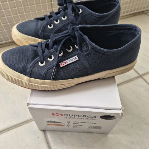 Superga 2750 Cotu Classic blue sneakers like new, size 38