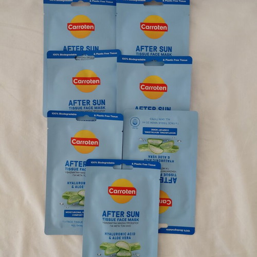 Carroten After Sun fabric face mask pack of 9 new