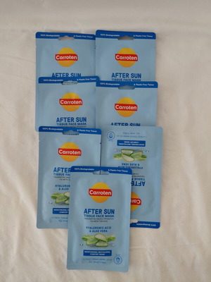 Carroten After Sun fabric face mask pack of 9 new