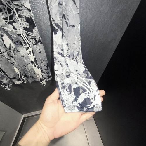 Mexx See-Through Floral Top like new, black and grey