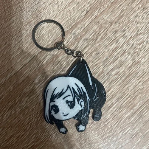 Jujutsu Kaisen Nobara Kugisaki Keychain new, black and white