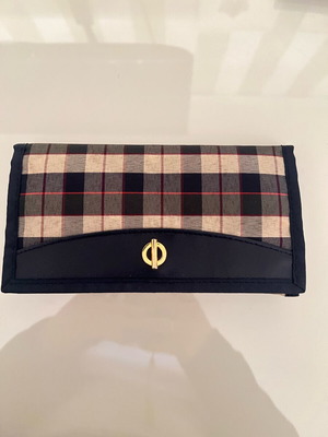 Checked wallet unused, blue