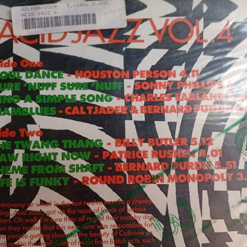 Acid Jazz Vol. 4 vinyl record like new