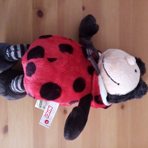 Nici Ladybird plush like new, 22 cm height
