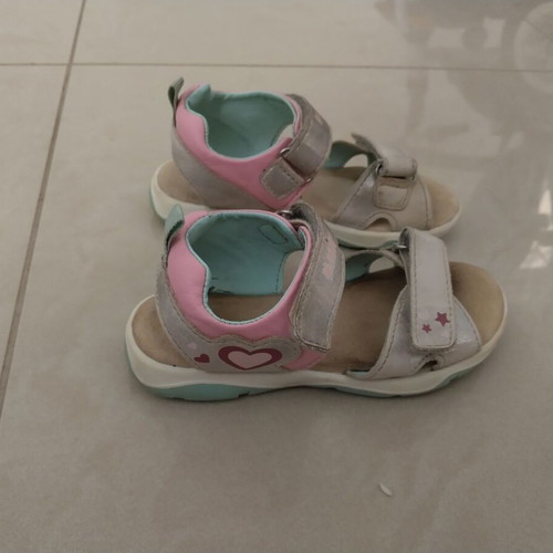 Sandals size 27 used, gray with color marks