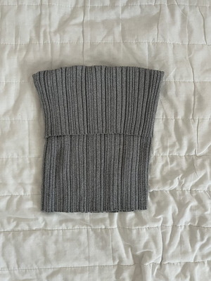 Bershka silver strapless top like new, XS