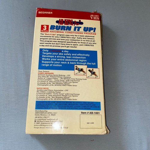 Ab King Pro VHS rare fitness program videocassette