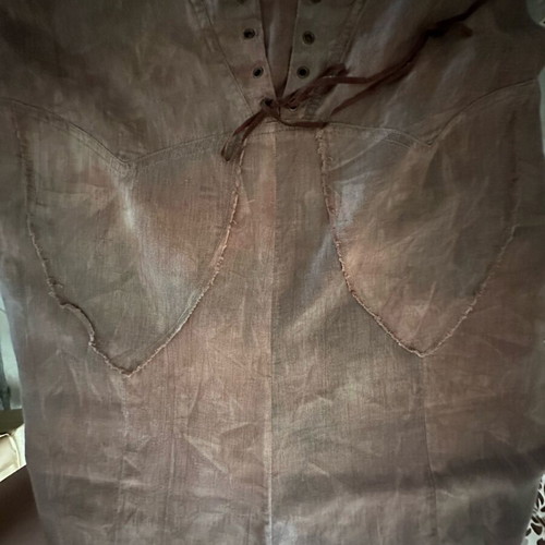 Linen long skirt brown like new, size M 38 10
