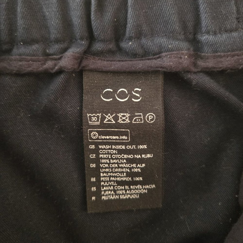 COS Women's Pleated Cropped Trousers Like New, Blue, Size S