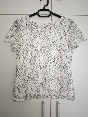Κοντομάνικο τοπ H&M σαν καινούργιο, μέγεθος XS, μαύρο και άσπρο