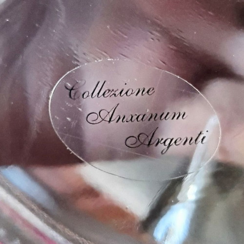 Vintage 1980 Italian Liqueur Set 7pcs Crystal & Silver 925 Collezione Anxanum Argenti