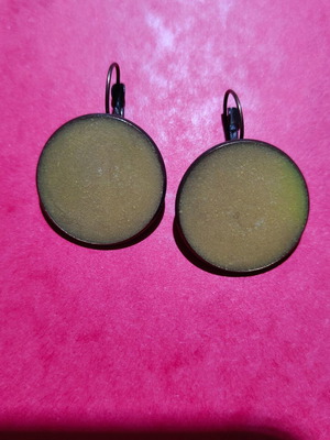 Handmade earrings new, steel in sand color