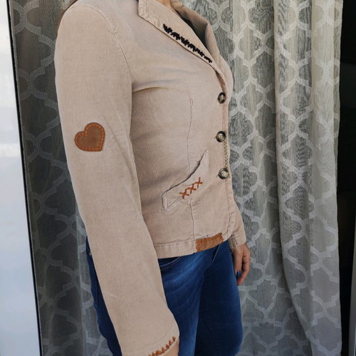 Love Moschino Corduroy Jacket used, beige, size 44 medium