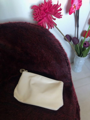 Parfois beige toiletry bag used