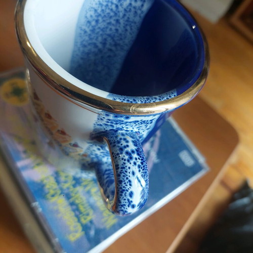 Zakynthos Porcelain Cup Mug like new with Gold Details