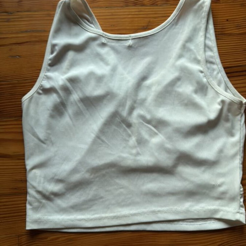 White summer crop top cotton size M like new