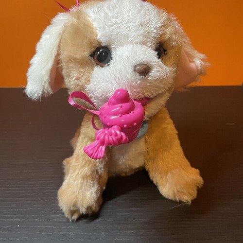 FurReal Friends Li'l Big Paws Tug 'n Love Bouncy Pet like new interactive plush dog