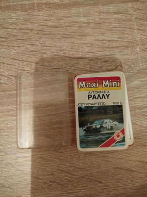 Vintage Maxi-Mini ASS Rally Cars Card Game 1979 used