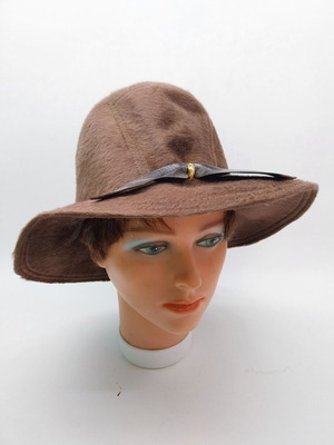 Vintage women's hat Der Damenhut brown wool like new