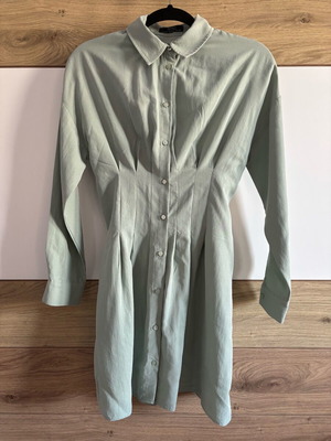 Bershka dress light green with corset detail like new