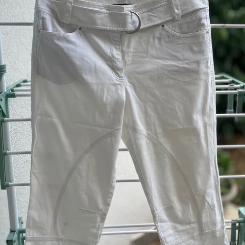 Claudia Sträter vintage cotton capri pants, white