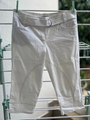 Claudia Sträter vintage cotton capri pants, white