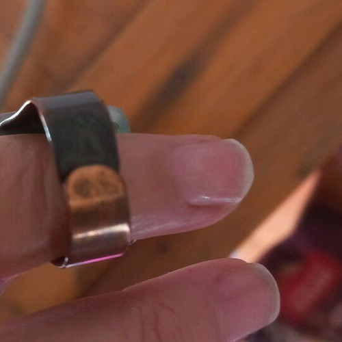 Ring one size made of glass