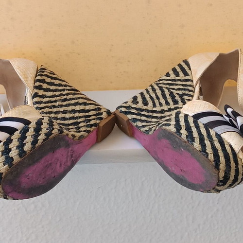 Betsey Johnson platforms used, size 38.5, beige