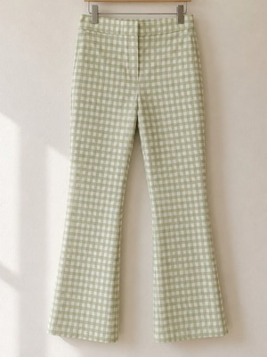 Zara fitted pants used, white and green, size XS
