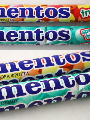 Mentos 1998 vintage chewing gums sealed, pack of 2 for collection