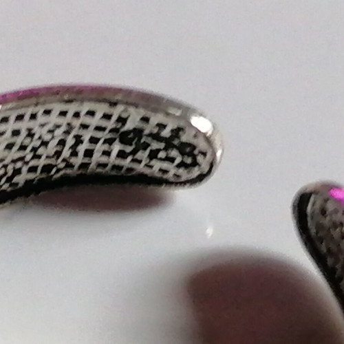 Silver 925 ankle ring with embossed stars and spirals new