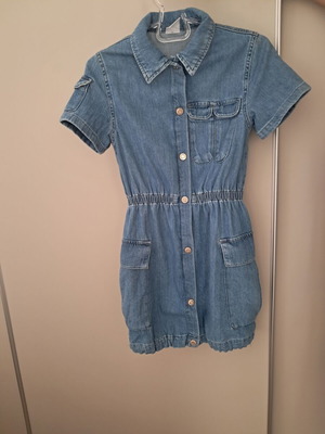 Zara denim summer dress with buttons like new, size 11-12