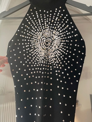 Top μαύρο με ασημί παγιέτες, σε άριστη κατάσταση, μέγεθος S