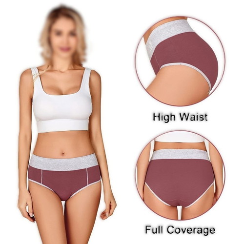 Women's Cotton High Waist Bikini Underwear Pack of 5 New