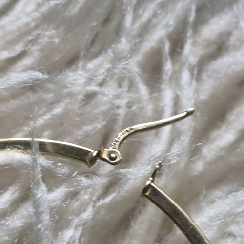 Italian 14K gold hoop earrings like new, 5.5 cm diameter