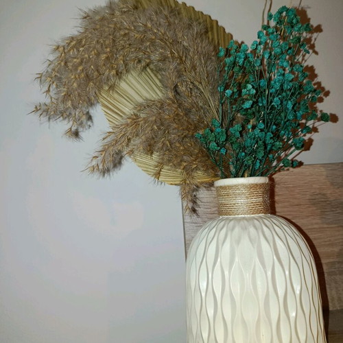 Mini Bouquet Composition with Blue Gypsophila and Dried Plants