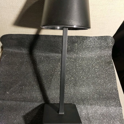 Table lamp black LED used, 30 cm, working