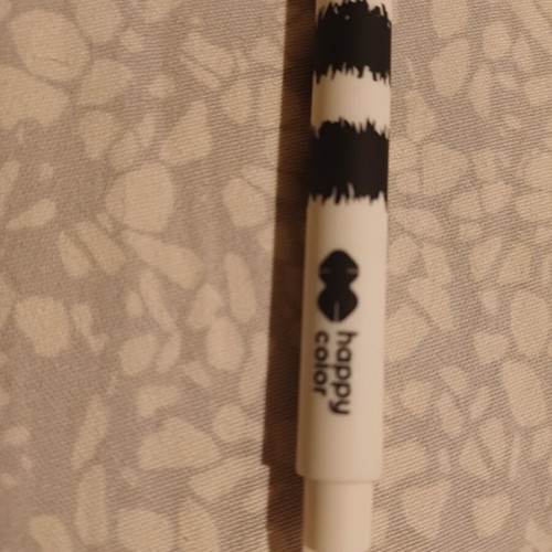 Happy Color erasable gel pen black & white, 0.5 mm tip, blue ink