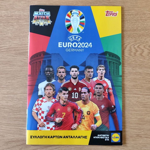 Euro 2024 Topps/Lidl album with cards and packets like new