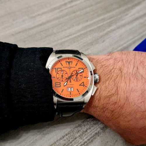 TechnoMarine US Navy Orange Chrono Big Date wristwatch used